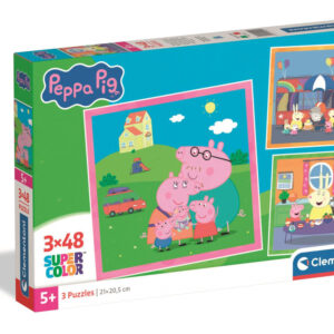 Greta gris Familj 3x48 bitars pussel Clementoni