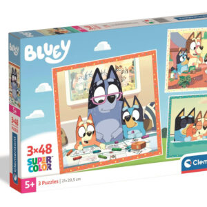 Bluey Kreativt pussel 3x48 bitar Clementoni