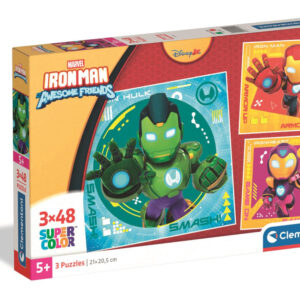 Avengers Hero Squad Iron Man och hans superteam 3x48 bitars pussel från Clementoni