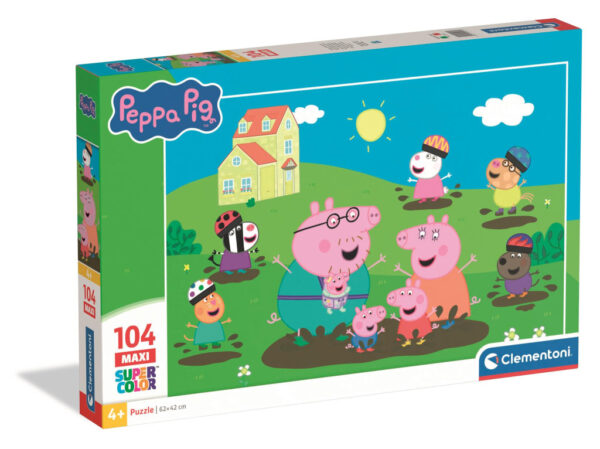 Greta gris Muddy Puddle 104-delars maxi pussel Clementoni