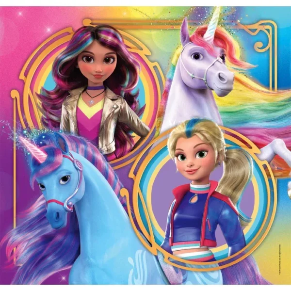 Unicorn Academy 3 x 48 bitars pussel – Clementoni SuperColor 21 x 20,5 cm - Bild 3