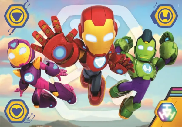 Avengers Iron Man och hans superteam 60-bitars Maxi-pussel Clementoni - Bild 2