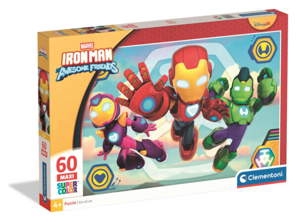 Avengers Iron Man och hans superteam 60-bitars Maxi-pussel Clementoni