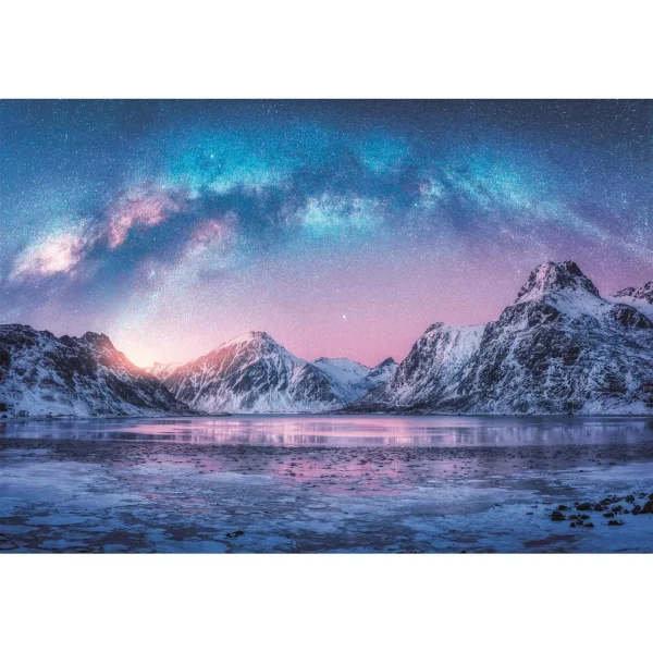 Colour Light Blue Peace Peaceful Light Blue Mountain 500 bitars Clementoni pussel - Bild 2