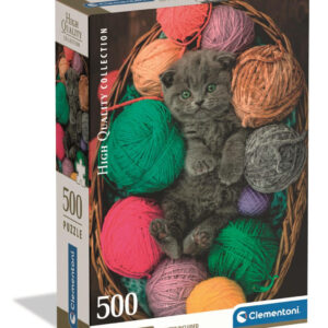 Cat Fluffy 500-piece Compact puzzle Clementoni