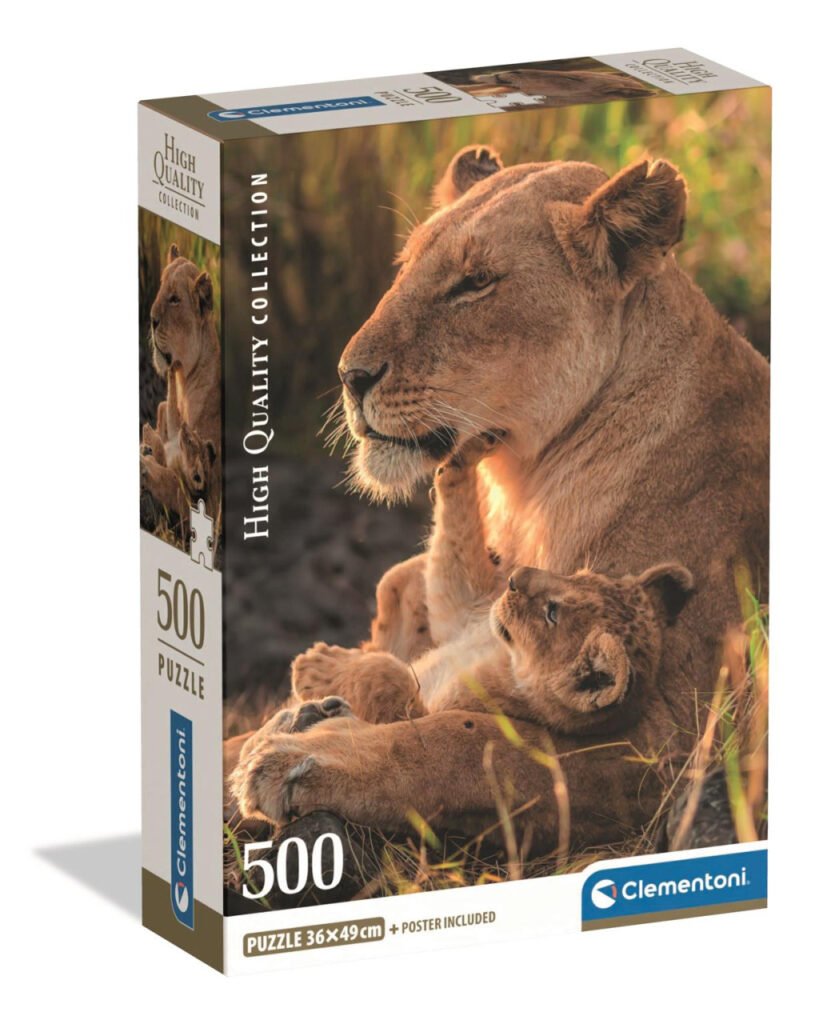 Lion Feline Love 500 bitars kompakt pussel Clementoni