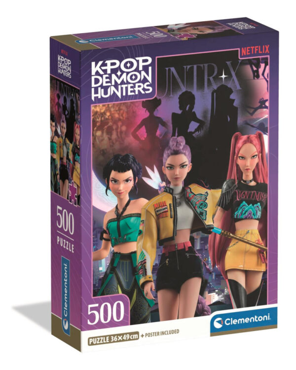 K-pop Demon hunters Night Pulse 500-bitars kompakt pussel Clementoni