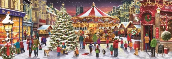 Christmas Village 1000-bitars panorama pussel Clementoni - Bild 2