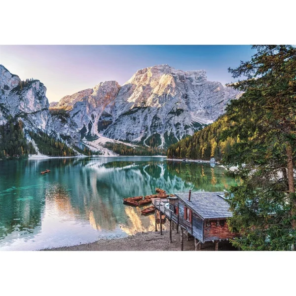 Cities Lake Braies Italien 1000-bitars kompakt pussel Clementoni - Bild 2