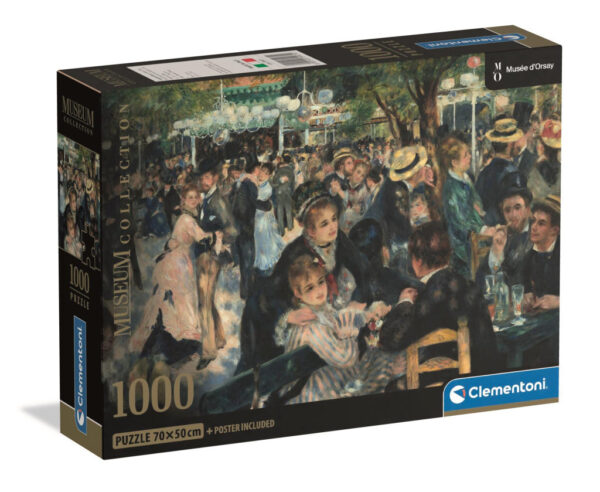 Art Renoir Ball at the Moulin de la Galette Kompakt 1000-bitars pussel Clementoni