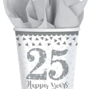 Anniversary Silver 25:e Pappersmugg 8 st 266 ml