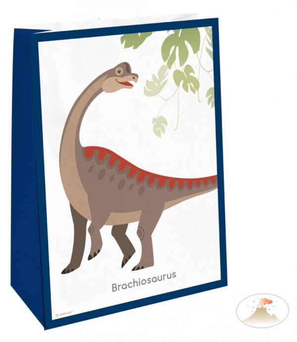 Dinosaurie papperspåsar set om 4