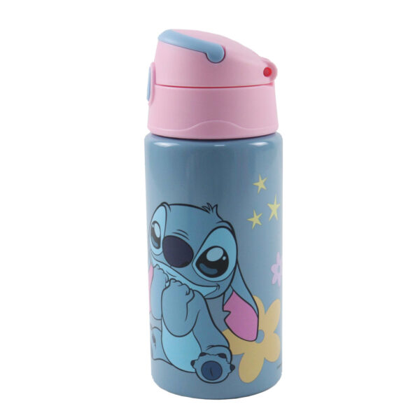 Disney Lilo och Stitch aluminiumflaska med sugrör och krok 500 ml