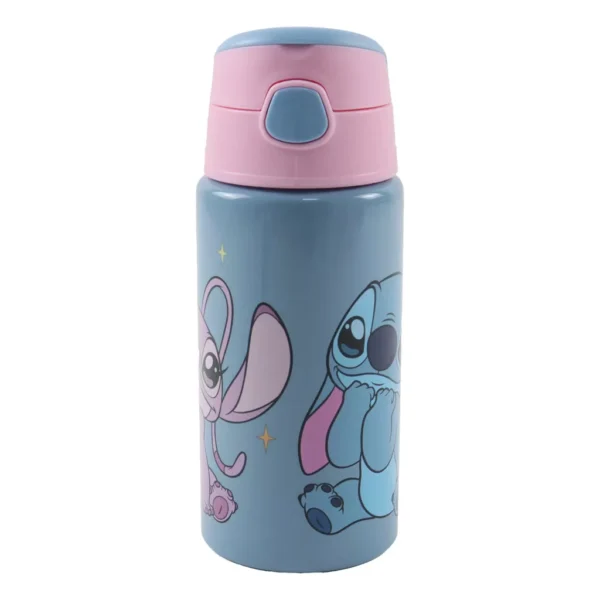 Disney Lilo och Stitch aluminiumflaska med sugrör och krok 500 ml - Bild 2