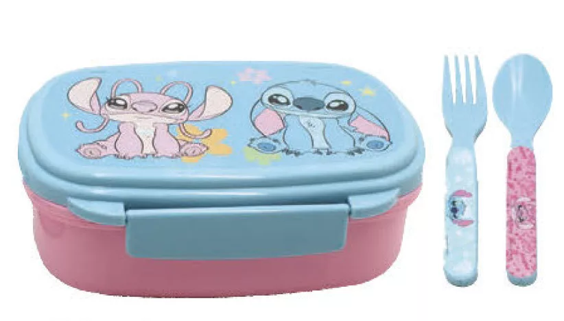 Disney Lilo och Stitch Lunchlåda med Bestick – BPA-fri Matlåda