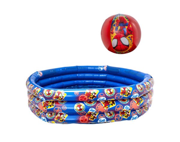 Spindelmannen Spidey Friends 3-ring barnpool och strandboll / badboll set