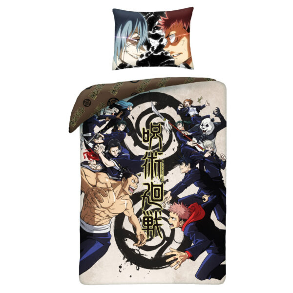 Jujutsu Kaisen Battle påslakan 140×200 cm, 65×65 cm mikrofiber