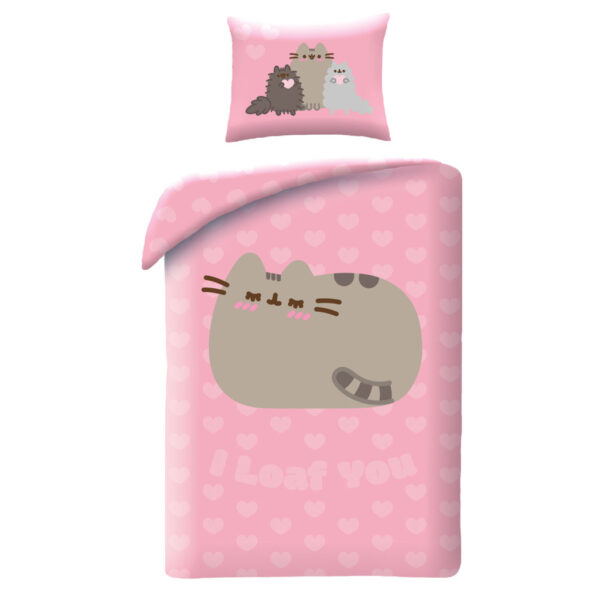 Pusheen Loaf You påslakanset 140×200 cm, 70×90 cm mikrofiber