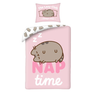Pusheen Nap Time påslakanset 140×200 cm, 70×90 cm mikrofiber