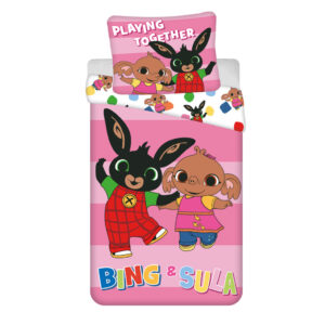 Bing Playing Together påslakanset 140×200 cm, 70×90 cm