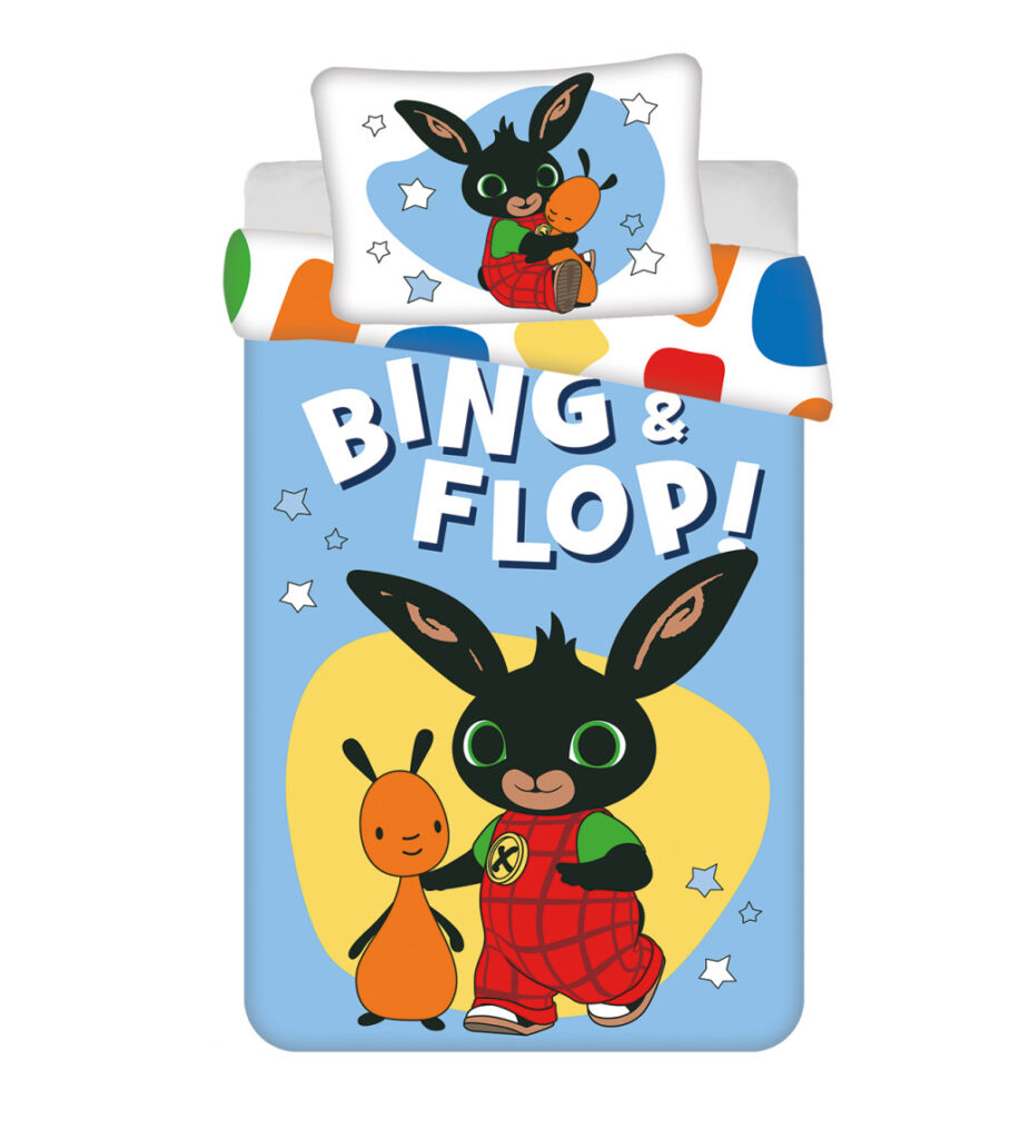 Bing Flop barns påslakan 100×135 cm, örngott 40×60 cm