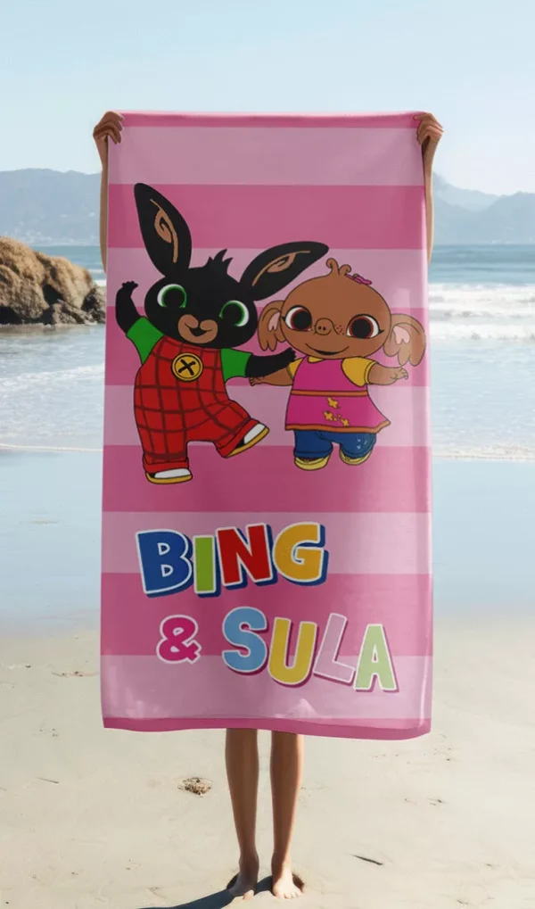Bing Playing Together badhandduk, strandhandduk 70x140 cm - Bild 2