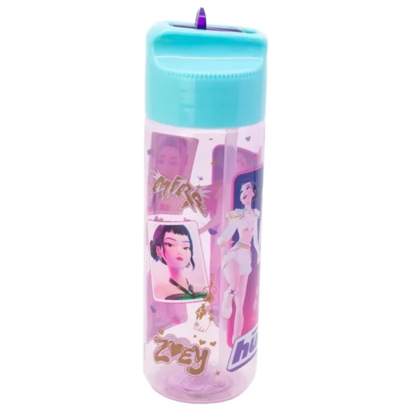 K-Pop Demon Hunters Vattenflaska med Sugrör 540 ml – BPA-fri Tritanflaska - Bild 2