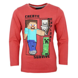 Minecraft Create röd långärmad tröja för barn 9 år / 134 cm