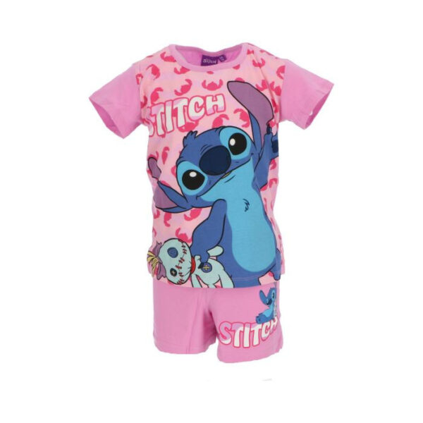Disney Lilo and Stitch Scrump Rosa kort pyjamas 98 cm