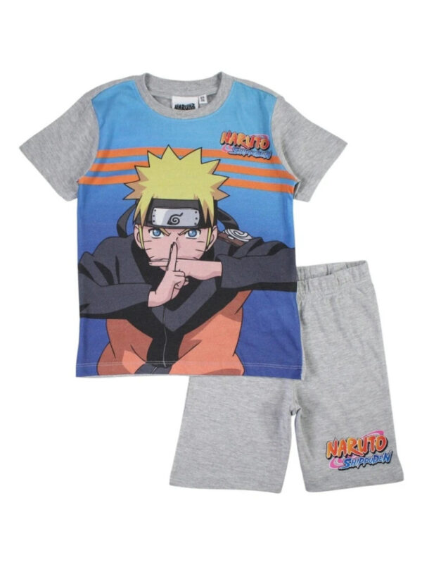 Naruto Kage Bunshin grå kort pyjamas barn 140 cm