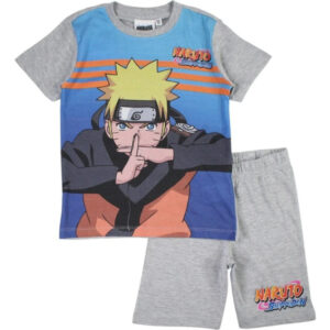 Naruto Kage Bunshin grå kort pyjamas barn 7 år / 122 cm