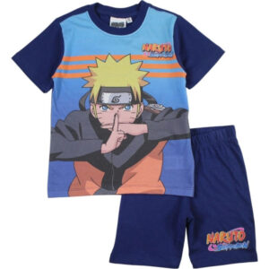 Naruto Kage Bunshin blå kort pyjamas barn 8 år / 128 cm