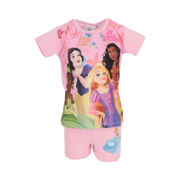 Disney Princess Friendship Light Pink kort pyjamas 116 cm