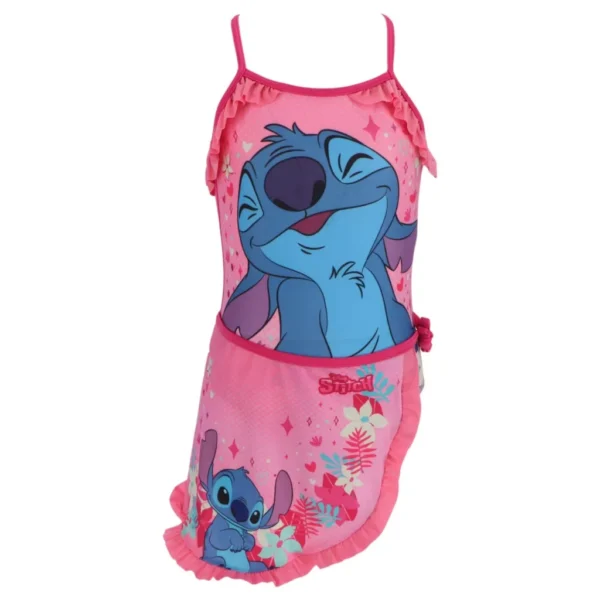 Disney Lilo och Stitch rosa barnbaddräkt och sarong set 3-4 år / 98-104 cm - Bild 2