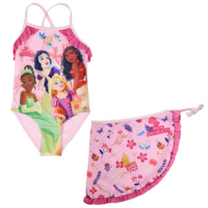 Disney Princess barnbaddräkt och sarong set 7–8 år / 122–128 cm
