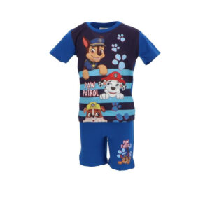 Paw Patrol Happy Stripes blå kort pyjamas barn 5 år / 110 cm