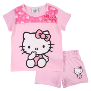 Hello Kitty Cutie ljusrosa kort pyjamas för barn 3 år / 98 cm