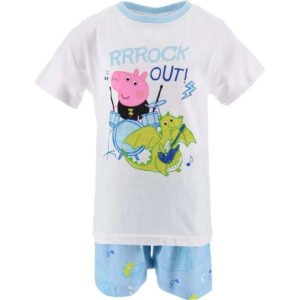 Greta gris Rock Out vita korta barnpyjamas 4 år / 104 cm