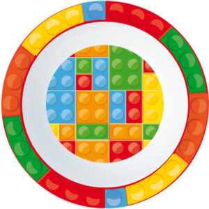 Colour Bricks Lego-mönstrad mikrodjup tallrik 16 cm