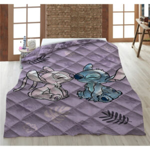 Disney Lilo och Stitch Love Story quiltat överkast, täcke 140x200 cm