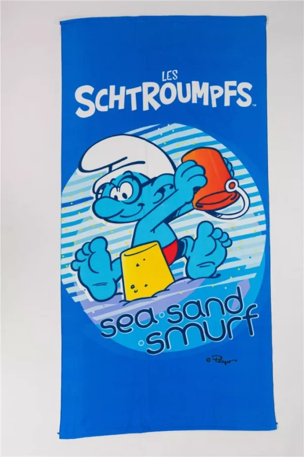 Smurfarna badhandduk, strandhandduk 70x140 cm (snabbtorkande) - Bild 3