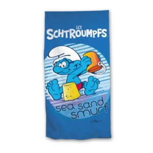 Smurfarna badhandduk, strandhandduk 70x140 cm (snabbtorkande)