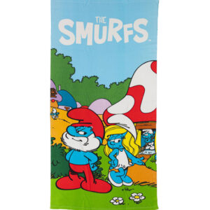 Smurfarna badhandduk, strandhandduk 70x140 cm (Snabbtorkande)