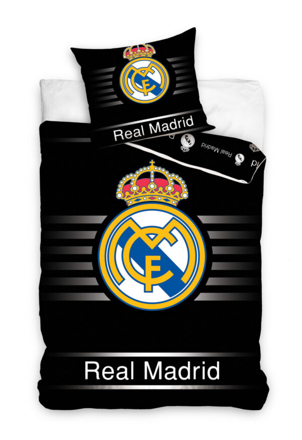 Real Madrid svart påslakan set 140×200 cm, 70×90 cm