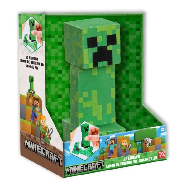 Minecraft grön 3D-form suddgummi Creeper - Bild 2