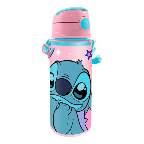 Disney Lilo och Stitch vattenflaska i aluminium med sugrör 600 ml