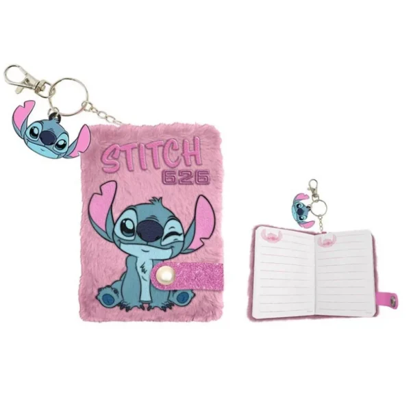 Disney Lilo och Stitch Aloha 626 mjuk minianteckningsbok med penna och nyckelring - Bild 3