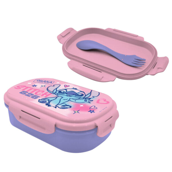 Disney Lilo och Stitch matlåda med bestickset 21x14x6 cm