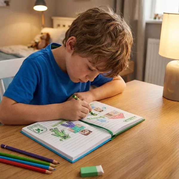 Minecraft A/5 linjerad anteckningsbok med inbyggd klocka - Bild 4