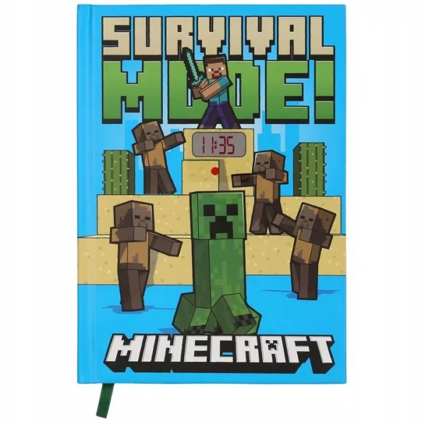 Minecraft A/5 linjerad anteckningsbok med inbyggd klocka - Bild 5